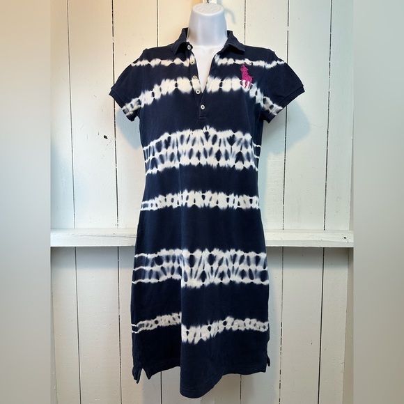 Ralph Lauren Sport Blue Label Logo Dress Color Tie Die Women’s Size M Golf - Picture 12 of 12